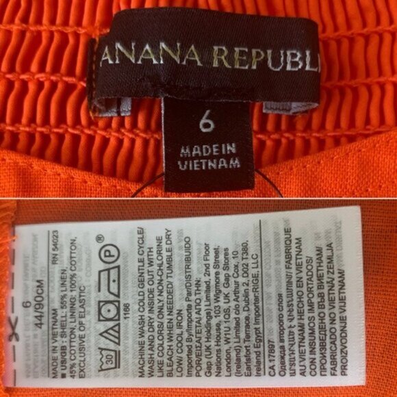 NWOT Banana Republic Bright Orange Midi Dress - Picture 12 of 14